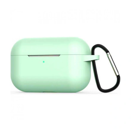 Blueo Liquid Silicone Case for Apple AirPods Pro with Carbine - Spearmint